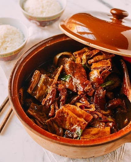 Pork Rib Stew with Foo Jook and Chee Hou Sauce