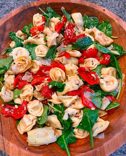 Summer Spinach Tortellini Salad