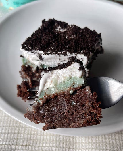 Peppermint Brownie Ice Cream Cake