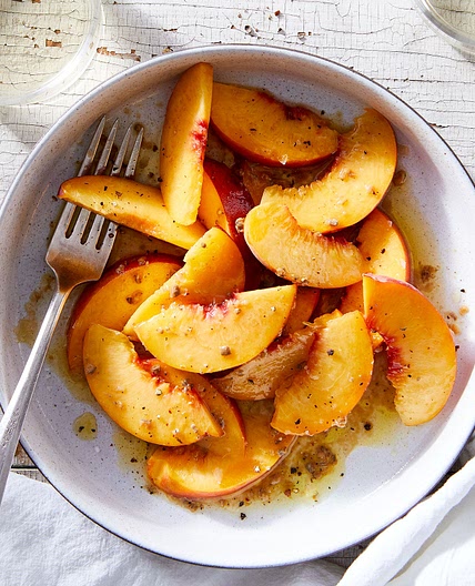 Peach Salad With Anchovy Vinaigrette