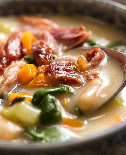 Slow Cooker Ham Bone Soup with Beans
