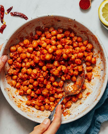 Harissa Marinated Chickpeas