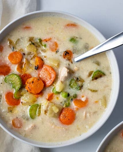 Slow Cooker Cream of Chicken and Rice Soup