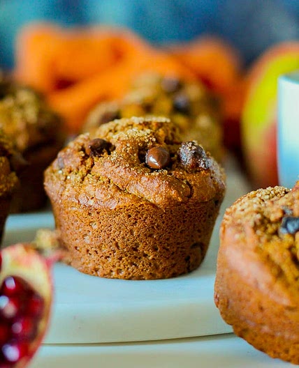 Sweet Potato Oat Flour Muffins with Vanilla, Chai, and Chocolate