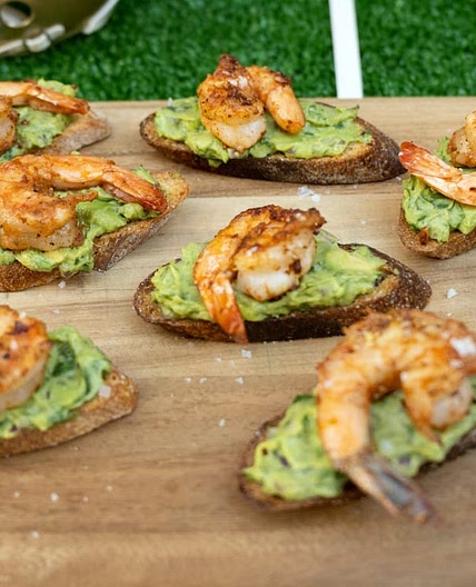 Garlic Shrimp Crostini with Avocado Recipe
