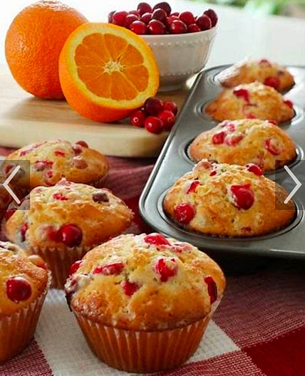 Moist Cranberry Orange Muffins