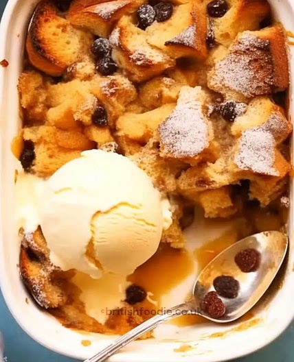 Apricot Bread and Butter Pudding