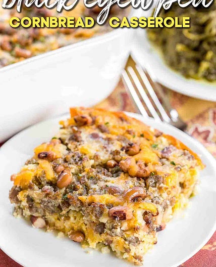 Black Eyed Pea Cornbread Casserole