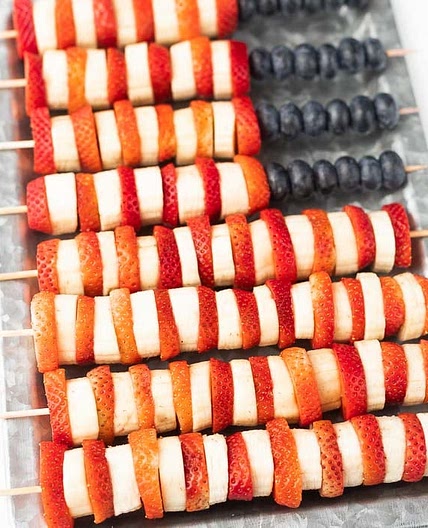 4th of July Fruit Kabobs