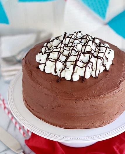 Chocolate Marshmallow Layer Cake