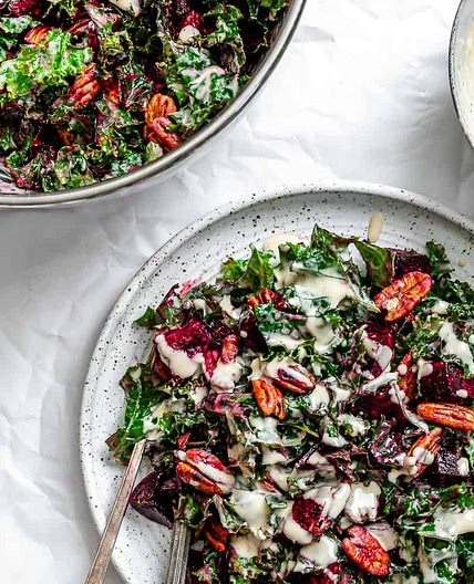 Roasted Beet and Kale Salad
