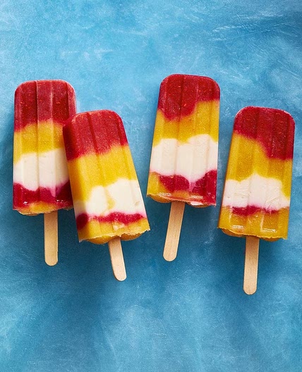Peach Melba Ice Pops