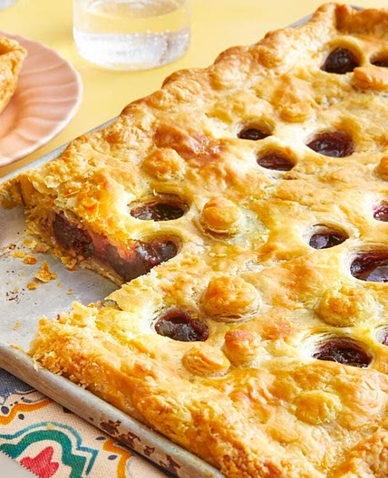 Double Cherry-Almond Slab Pie