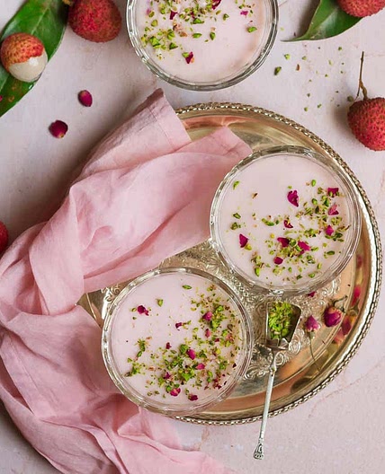 Litchi Rose Panna Cotta