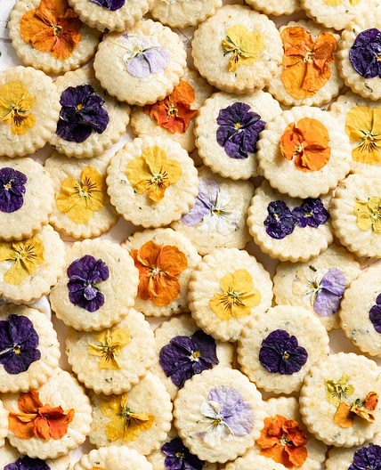 Edible Flower Cookies