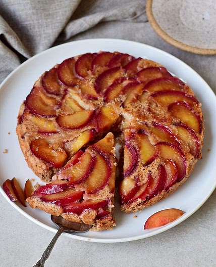 Upside Down Plum Cake