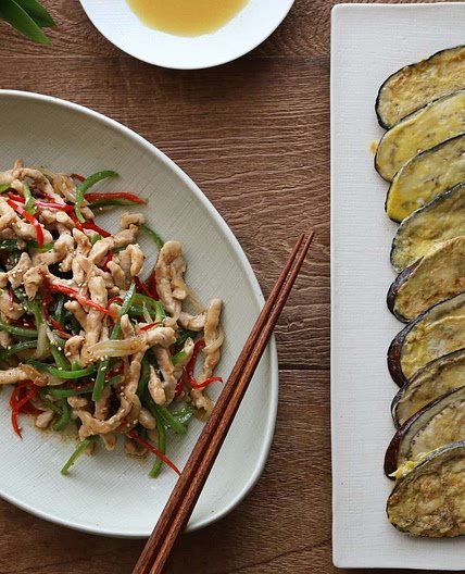 고추잡채와 가지전