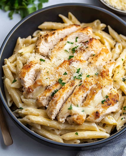 Garlic Parmesan Chicken Pasta
