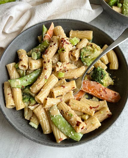 Tahini Pasta Stir-fry
