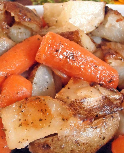 Roasted Ranch Potatoes with Carrots and Onions