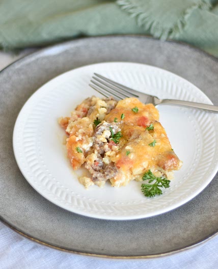 Sausage Casserole with Cauliflower Rice