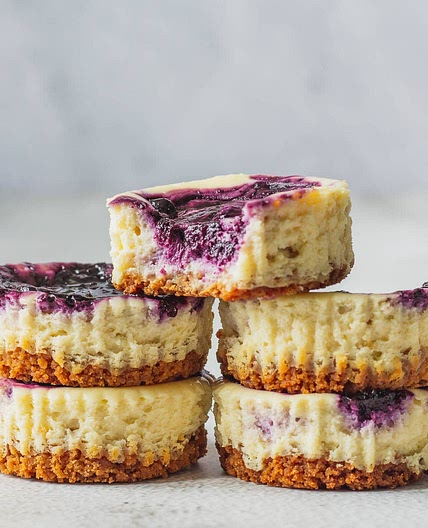 Mini Blueberry Cheesecakes