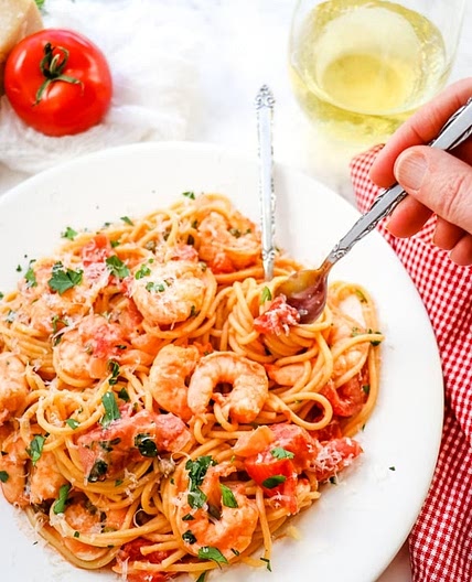 Shrimp Rossini Pasta
