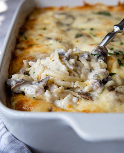 Extra Creamy Gluten-Free Chicken Tetrazzini Casserole