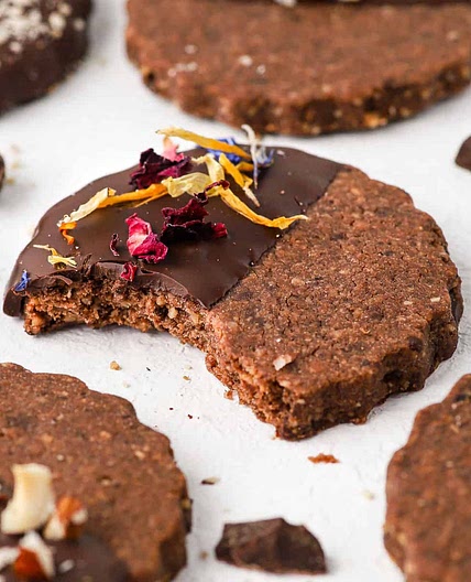 Chocolate Hazelnut Shortbread Cookies