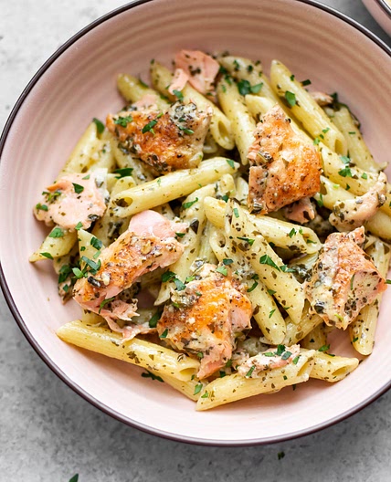 Salmon Pesto Pasta