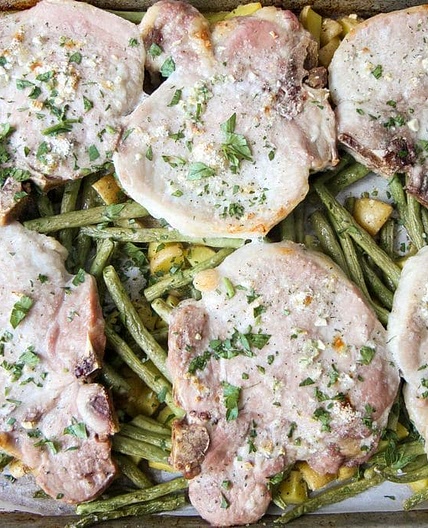 Sheet Pan Ranch Chops and Veggies