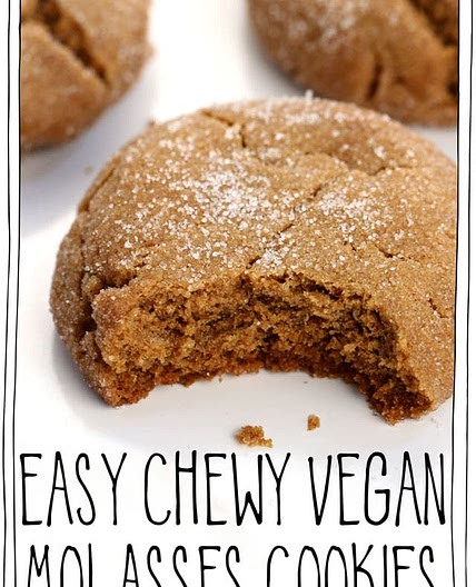Easy Chewy Vegan Molasses cookies
