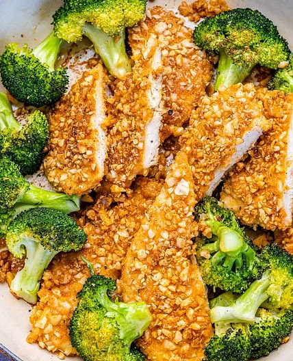 Almond Crusted Crispy Chicken Breast