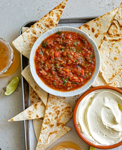 Roasted Garlic Jalapeño Tomato Salsa