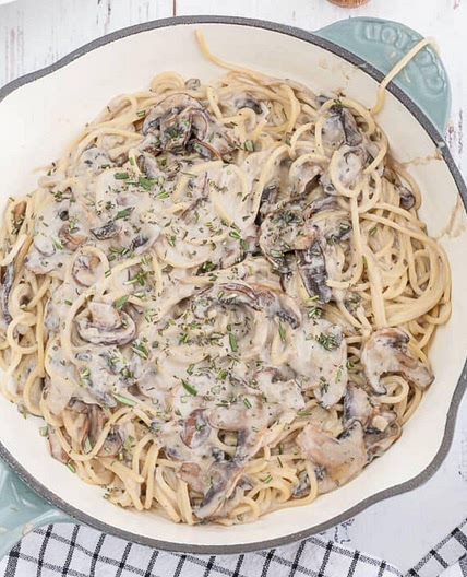 Vegan One Pot Creamy Mushroom Pasta Recipe