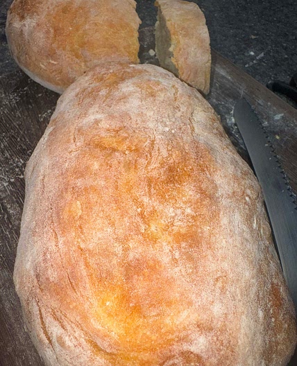 No Knead Ciabatta Loaf