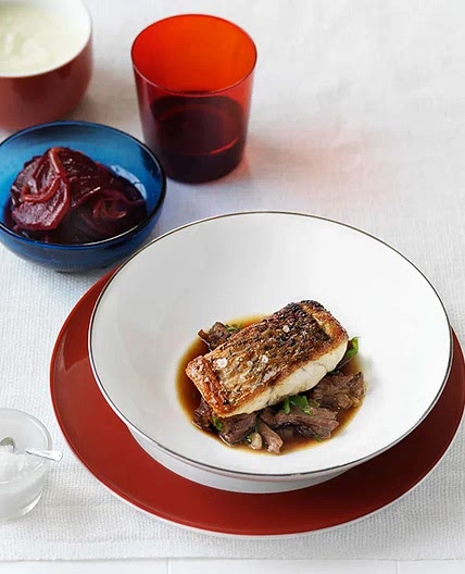 Barramundi with braised oxtail