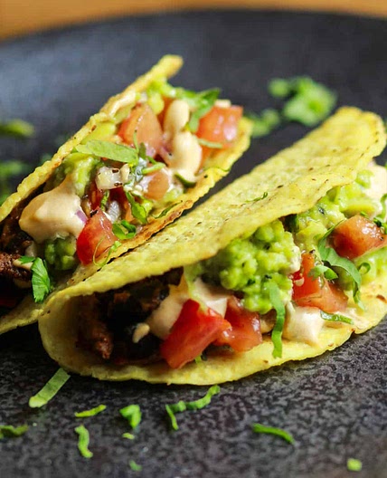 Black Bean Tacos with Smoky Cashew Cream