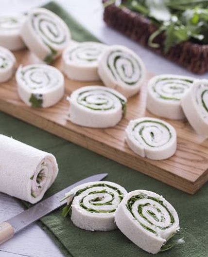 Girelle al prosciutto cotto e rucola