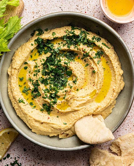 Garlic Hummus Without Tahini