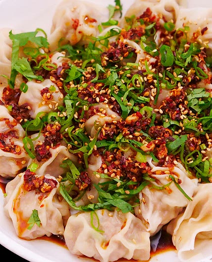 Wontons in Chili Oil