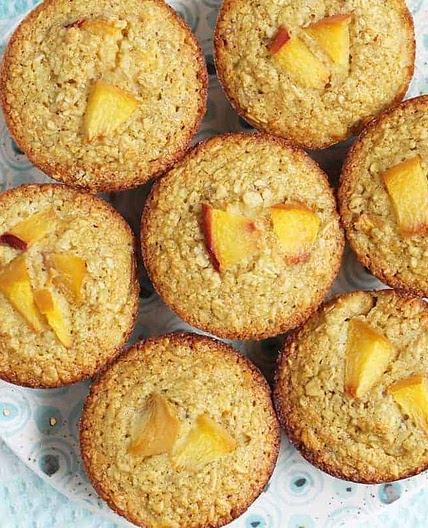 Easy Peach Muffins (with Banana)