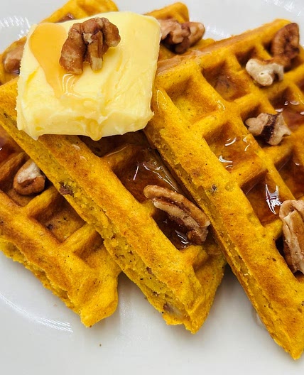 Pumpkin Pecan Waffles