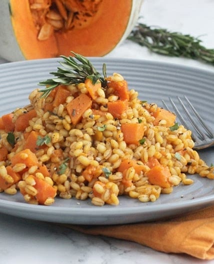 One-pot Pearl Barley Risotto with Pumpkin