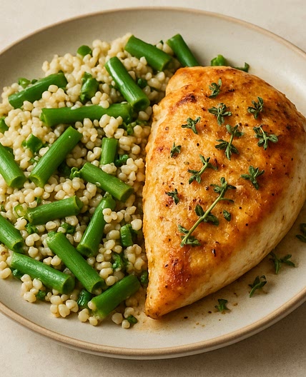 Chicken Thyme with Green Bean Couscous