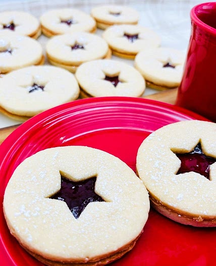 Raspberry Linzer Cookies