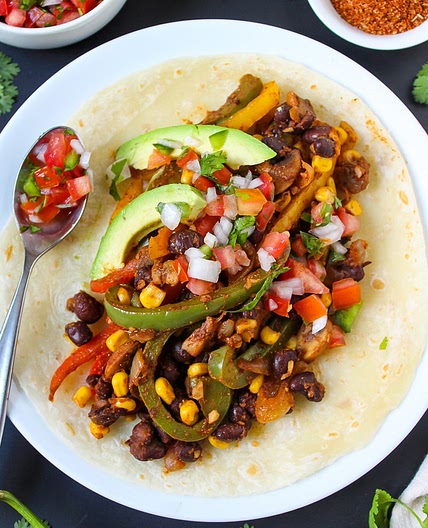 Corn and Black Bean Fajitas (Easy!)