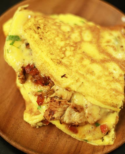 Recette saine de l’Omelette fourrée à la dinde et aux légumes