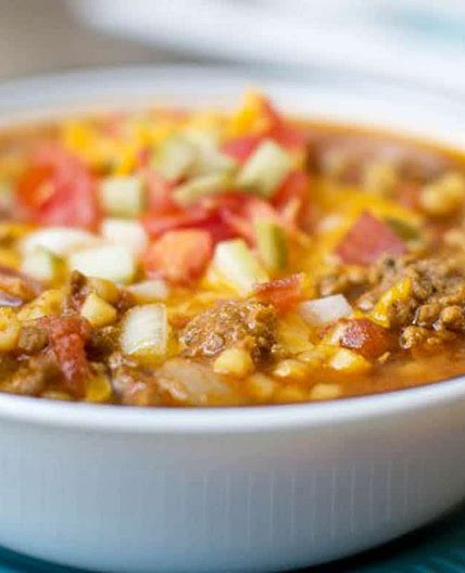 Quick Bacon Cheeseburger Soup Recipe