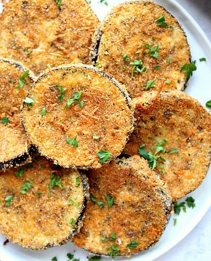 Garlic Parmesan Baked Eggplant Recipe